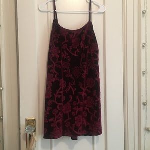 Red velvet dress